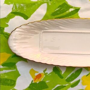 Vintage [Lenox] Ivory + 24k gold butter tray